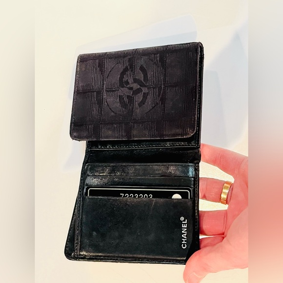 CHANEL—NYLON TRIFOLD WALLET—AUTHENTIC—GOOD CONDITION-CLASSIC & TIMELESS - Picture 2 of 16